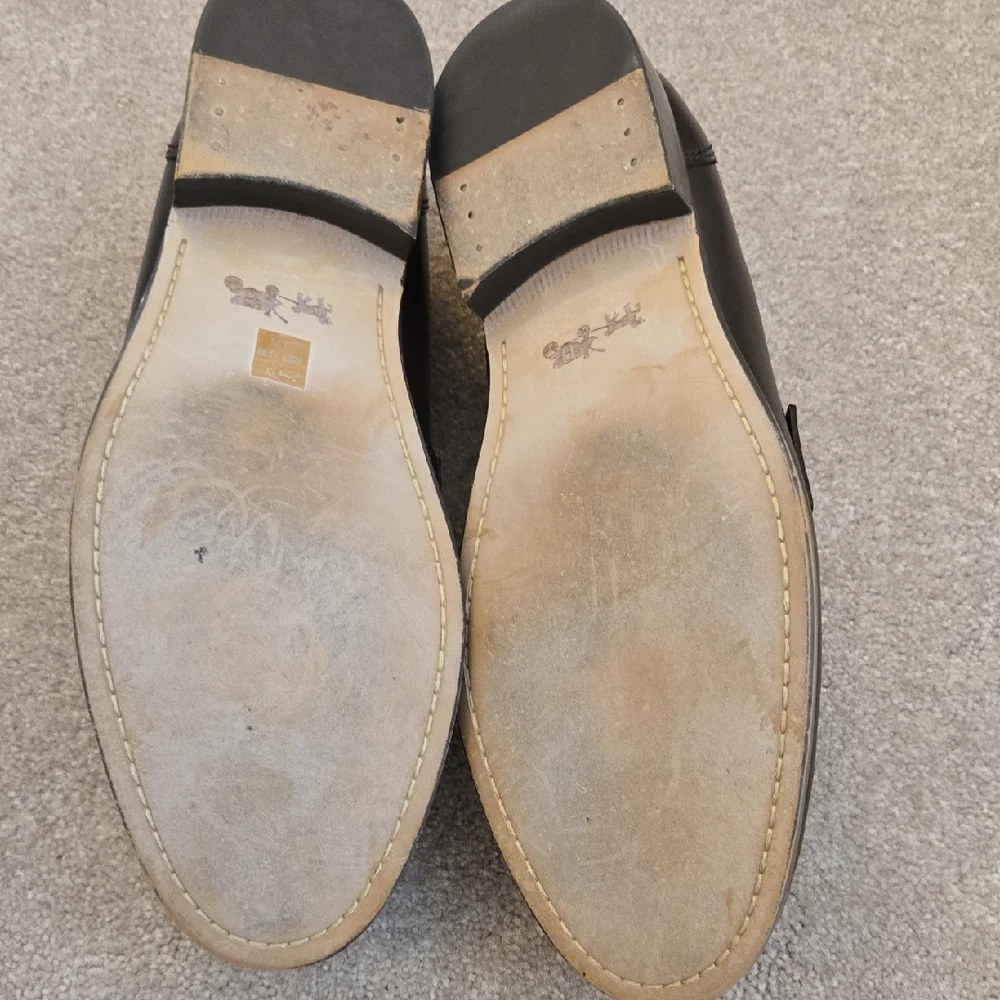 Coach Brown Leather Slip-On Loafers